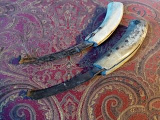 Antique Wostenholme Bone Handled Horse Hoof Scrapers