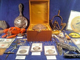 Estate Junk Drawer: Includes Gold : Silver: Antique Coins : Jewelry : And More