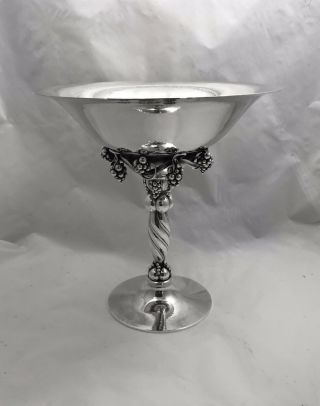 Authentic Georg Jensen Sterling Silver Large Grape Compote 264A 4