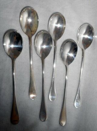 Six 6 Silver Plated Demitasse Spoons Holmes & Tuttle Mfg.  Co.  5 1/4 " Long - H&t
