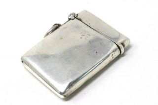 Antique Edwardian C1906 Solid Silver Vesta Case Cigarette 20g 158