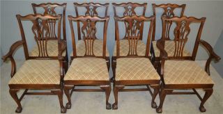 18908 Set Of 8 Chippendale Ball And Claw Dining Chairs