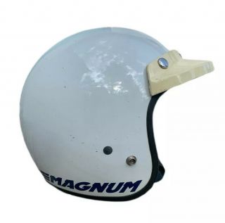 Vintage 80’s Bell Magnum Motorcycle Helmet Size 7 1/8 57cm 520 Visor 1981