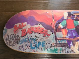 Plan B Skateboards Sal Barbier Skateboard Deck 90s Vintage Old School Slick 2