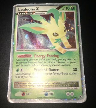 Leafeon Lv.  X 99/100 Majestic Dawn Holo Rare Pokemon Card