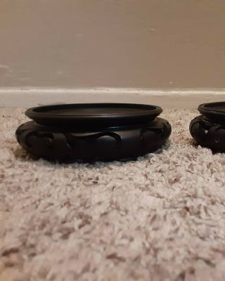 Set Of 2 Chinese Wooden Lamp Bases