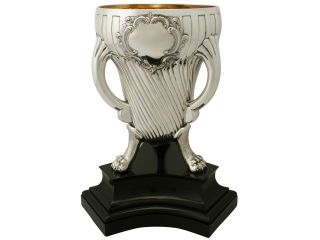 Antique Victorian Sterling Silver Champagne Trophy Cup