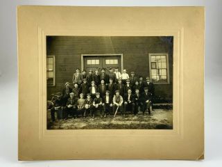 Early Baseball Team Group Photo Antique Photograph Sepia V105