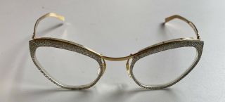Fabulous Gold Woman’s Vintage Frame 1950’s Never Worn Plastic And Metal