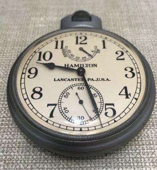 WWII 1941 Hamilton Bureau Of Ships U.  S.  Navy Chronometer Watch Model 22 - 6