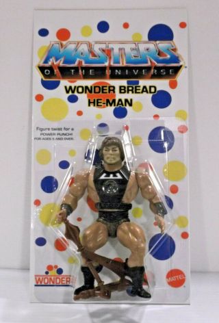 Wow Masters Of The Universe Custom Wonder Bread He - Man Carded Wow Wow