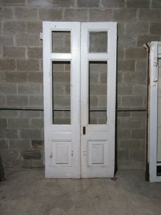 Antique Double Entrance French Doors 47.  75 X 103 Architectural Salvage