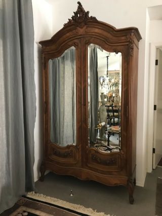 Antique French Armoire Wardrobe Cabinet
