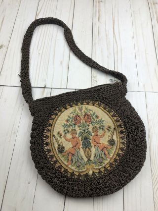 Vintage Tapestry Bag Made In Italy