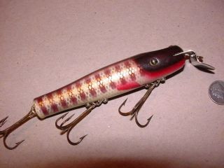 Vintage Lucky Strike - Pikie Type - Wooden Fishing Lure - - 4 Inch