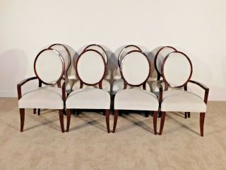 Ralph Lauren Home Mahogany Hepplewhite Set Of 8 Sabre Leg Dining Chairs