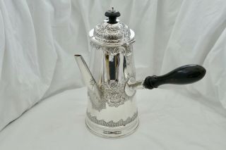 Rare Victorian Hm Sterling Silver Irish Side Handled Coffee Pot 1854
