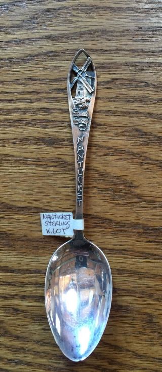 Nantucket Old Mill Cutout Sterling Souvenir Spoon