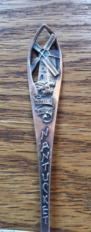 Nantucket Old Mill Cutout Sterling Souvenir Spoon 2