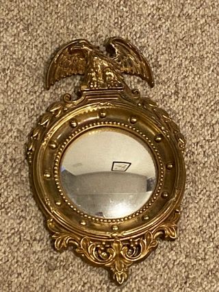 Vintage Syroco,  Inc.  Small Convex Eagle Mirror