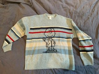 Jc Castelbajac Iceberg History Charlie Brown Peanuts Sweater Vintage