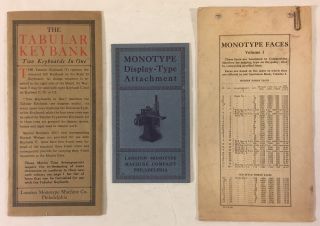 Vintage Brochures Lanston Monotype Machine Co Tabular Keybank Display Type Faces
