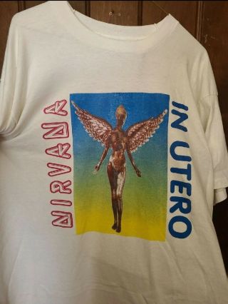 Vintage 1993 Nirvana In Utero Tour Shirt