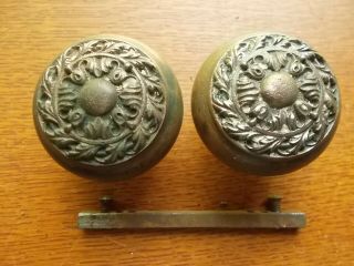 Two Antique Fancy Victorian Iron Doorknobs " Chatham " 1905 By Russell Erwin 52