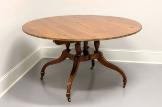 Baker Historic Charleston Regency Distressed Pine Pedestal Dining Table