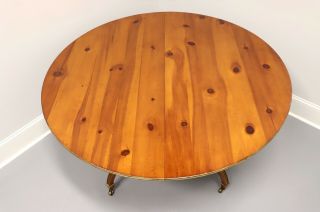 BAKER Historic Charleston Regency Distressed Pine Pedestal Dining Table 2