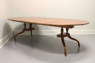 BAKER Historic Charleston Regency Distressed Pine Pedestal Dining Table 5