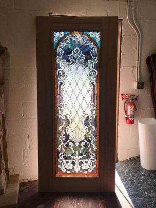 Mahogany Stained Glass Custom Estate Door - Jhl161 - 2