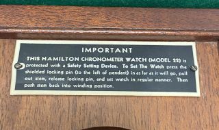 WWII 1942 Hamilton Bureau Of Ships U.  S.  Navy Chronometer Watch Model 22 Running 4