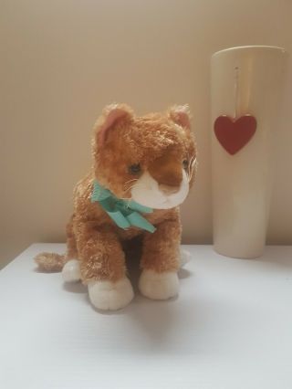 Vintage Ty Beanie Cute Ginger Cat Soft Plush Toy Cuddling Approx 12 " Tall