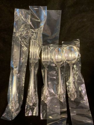 Grand Baroque Sterling Settings For 4 By 6 Polished With Soups And Ice Teas