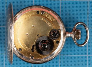Antique Mobilis One (1) Minute Tourbillon Pocket Watch in Silver Niello Case 6