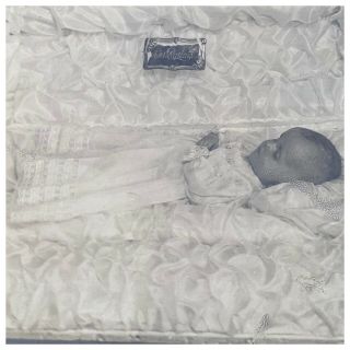 Vintage Antique Post Mortem Baby Girl 7.  5 X 9.  5 Photo Our Darling C1915 2