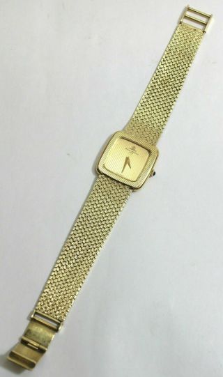 Vintage Baume & Mercier Geneve Wristwatch Solid 18k/14k Gold Swiss Made 7 " 57.  8g