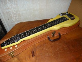 Vintage 1957 Fender Champ Lap Steel Guitar W/ Case Antique 1950 
