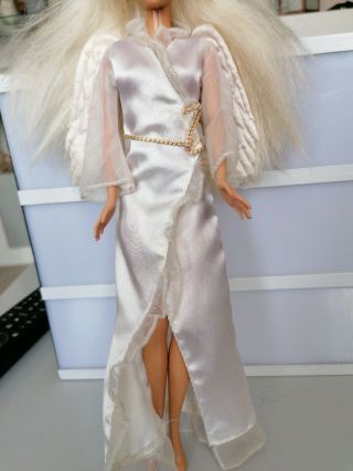 Vintage Barbie Doll 1999 In White Satin Angel Gown Very.  Rare 3