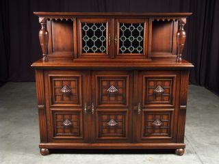 Antique French Henry Ii China Cabinet Oak Buffet Server