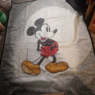 Vintage Biederlack Blanket Throw Mickey Mouse Walt Disney Usa Size 56in X 72in