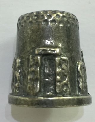 Collectable Vintage Pewter Thimble Stonehenge 3000 BC to 2000 BC Stone Circle 2