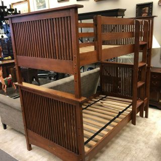 Antiquities By Stickley Bunk Bed,  Onondaga Oak Wood Finish