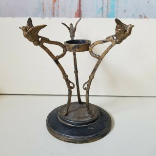 Antique Victorian Wilcox Quadruple Plate Figural Bird Epergne Stand Only