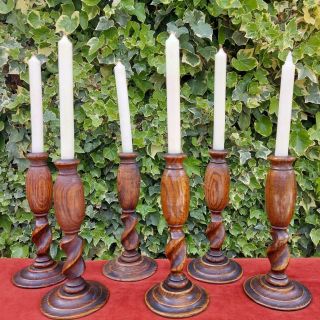 Antique Barley Twist Candle Sticks Candle Stands