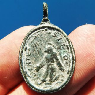 Antique Francis Assisi Religious Medal Old 17th Century Pendant Found