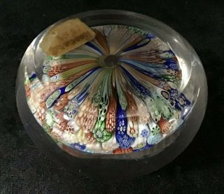 Antique B 1848 Baccarat Closely Packed Millefiori Silhouette Paperweight 2 5/8 
