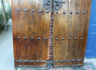 Antique Chinese Teak Wood Door With Iron 4