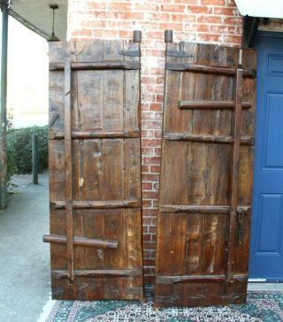 Antique Chinese Teak Wood Door With Iron 5